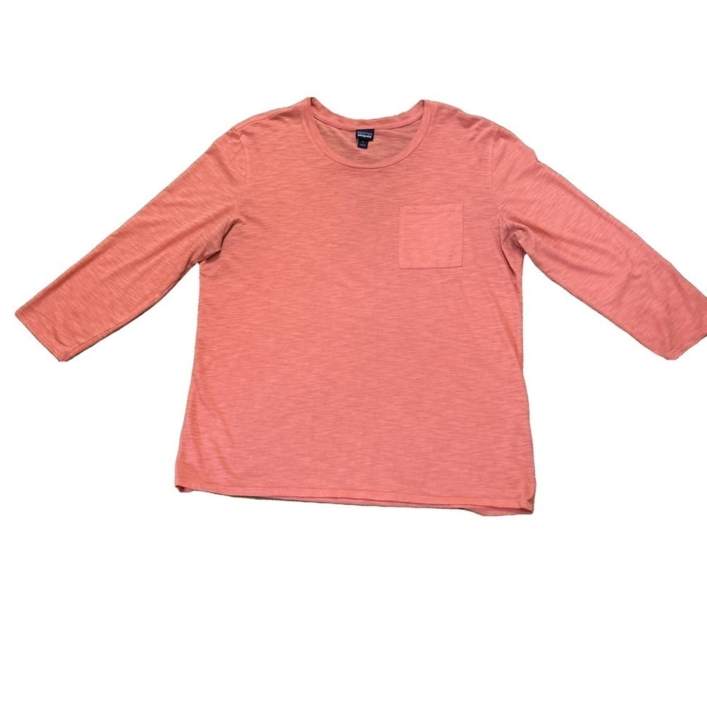 Women's Patagonia Top Orange Long Sleeve Size Large